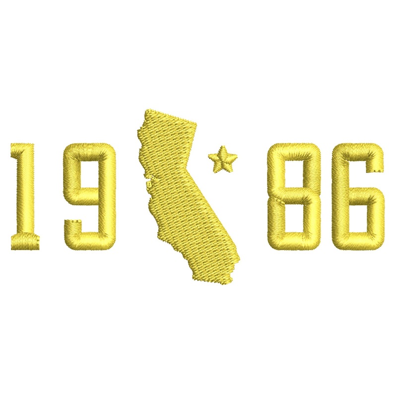 California 1986 California 1986 One Size