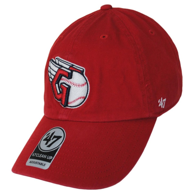 Cleveland Guardians MLB Clean Up Strapback Baseball Cap Dad Hat RED ADJUSTABLE