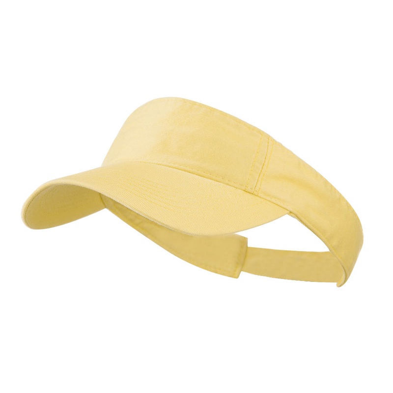 Cotton Twill Washed Soft Visors White One Size