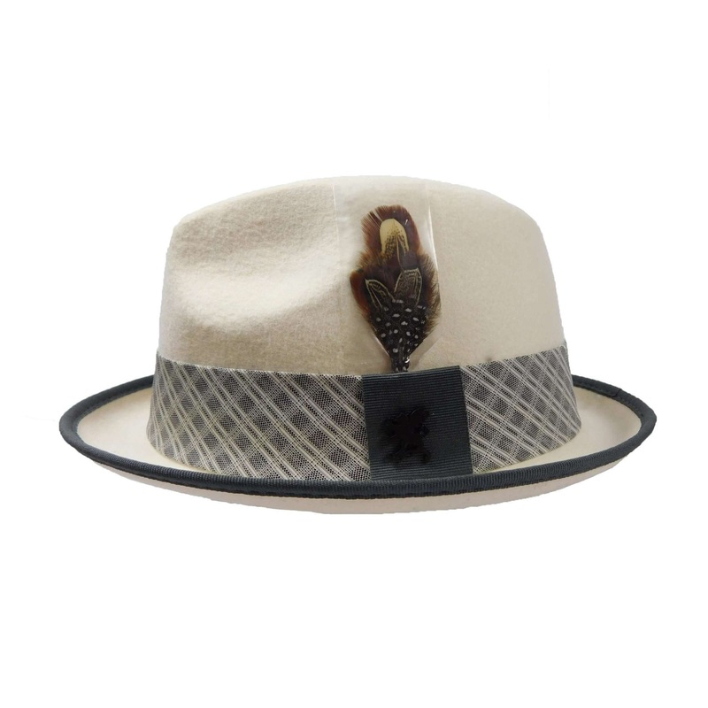 Crushable Stacy Adams Fedora Hat Ivory S/M