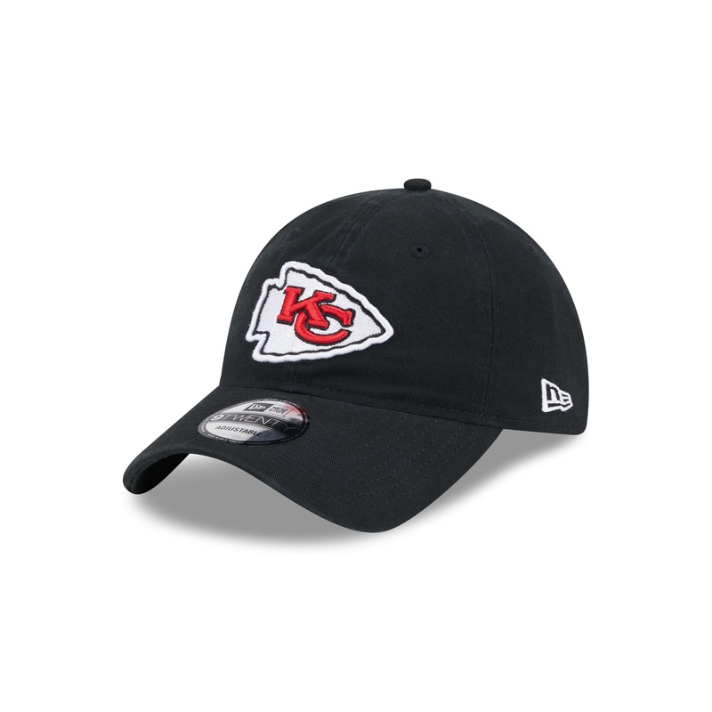 Kansas City Chiefs Black 9TWENTY Adjustable Hat One Size