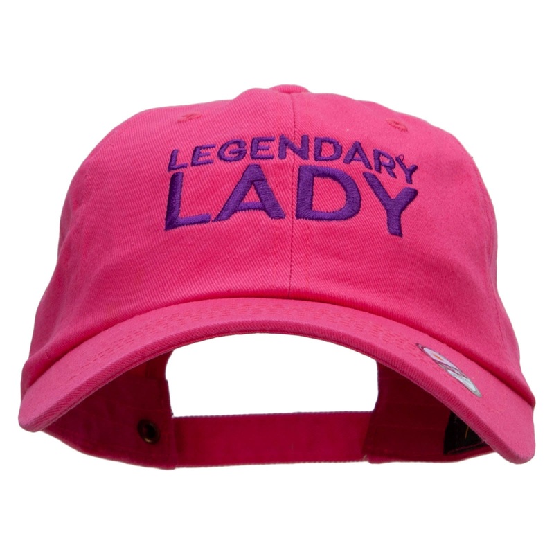 Legendary Lady Embroidered Washed Cap Hot Pink One Size