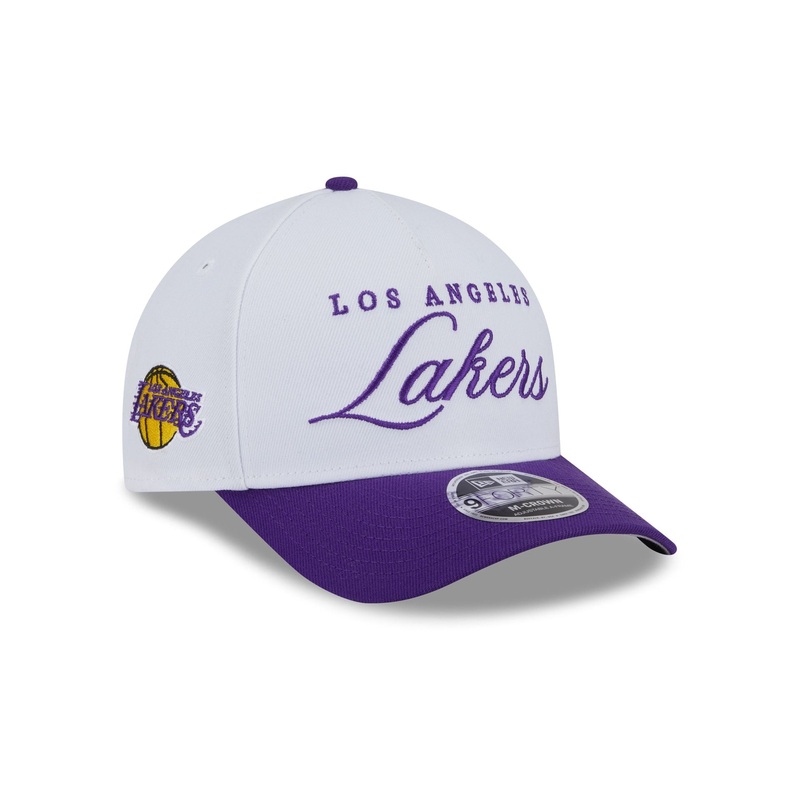 Los Angeles Lakers 2025 Draft 9FORTY M-Crown A-Frame Snapback Hat One Size