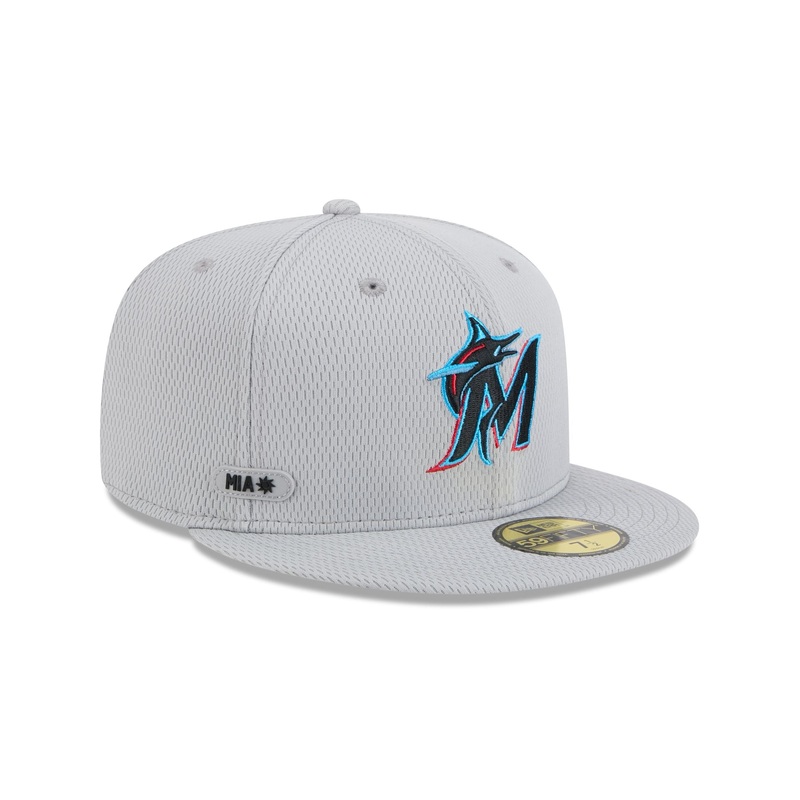 Miami Marlins 2025 Clubhouse Gray 59FIFTY Fitted Hat 7