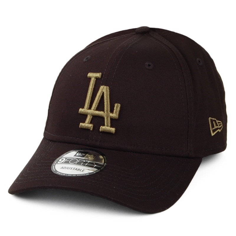New Era 9FORTY L.A. Dodgers Baseball Cap – MLB League Basic – Black-Olive Adjustable