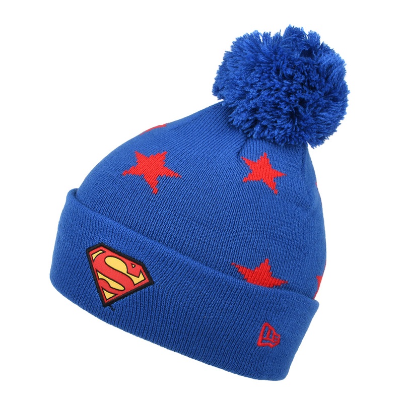 New Era Kids Superman Star Bobble Hat – Blue-Red Kids – 1-Size