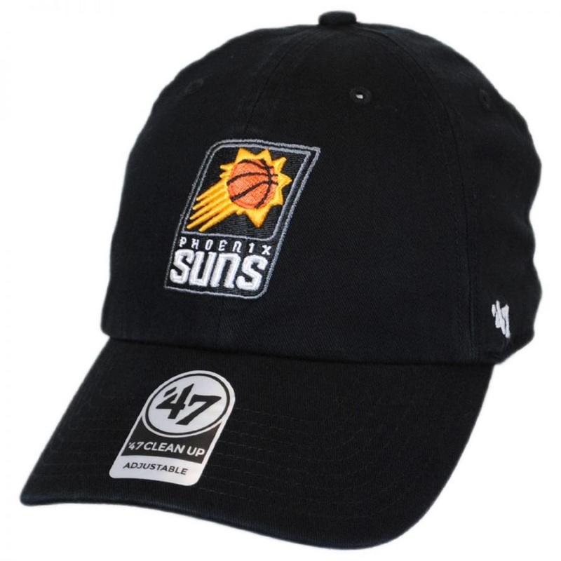 Phoenix Suns NBA Clean Up Strapback Baseball Cap Dad Hat BLACK ADJUSTABLE