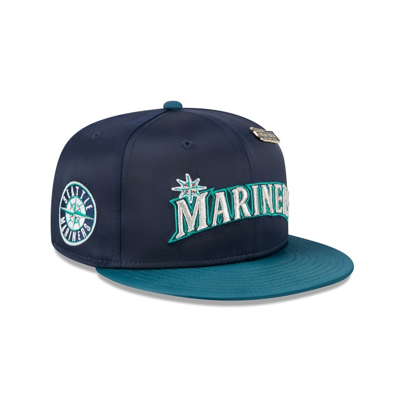 Seattle Mariners Spring Satin 59FIFTY Fitted Hat 7