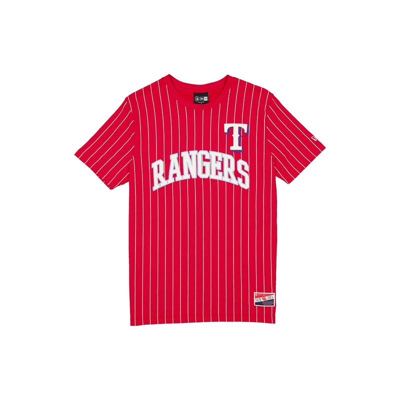 Texas Rangers Throwback Pinstripe Wordmark T-Shirt S