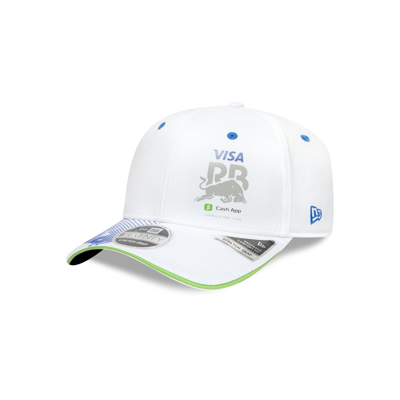 Visa Cash App Racing Bulls White 9SEVENTY Stretch-Snap Hat One Size