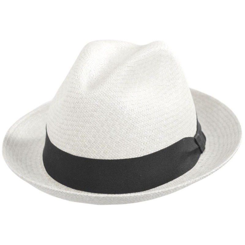 Wholesale Panama Straw Trilby Fedora Hat B2B Pre-Pack BLEACH 2S-4M-4L-2XL