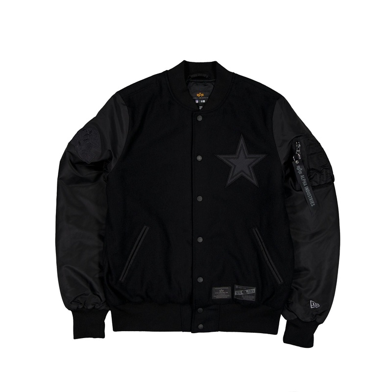 Alpha Industries x Dallas Cowboys MA-1 Wool Varsity Jacket Black S