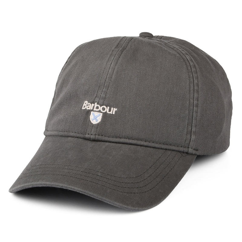 Barbour Hats Cascade Cotton Baseball Cap – Charcoal Adjustable