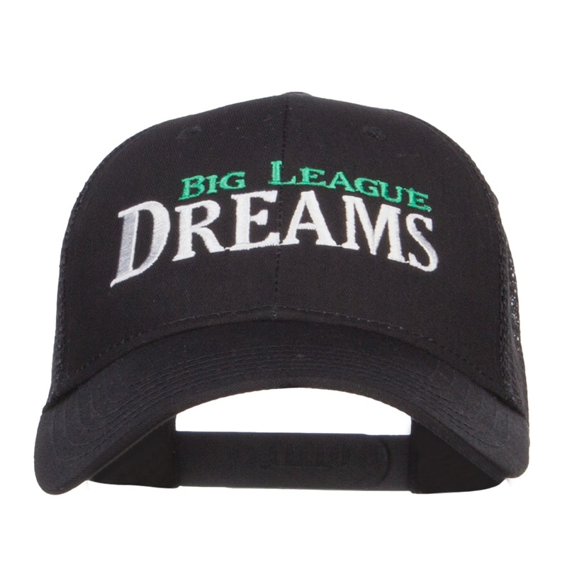 Big League Dreams Embroidered Trucker Cap Black One Size