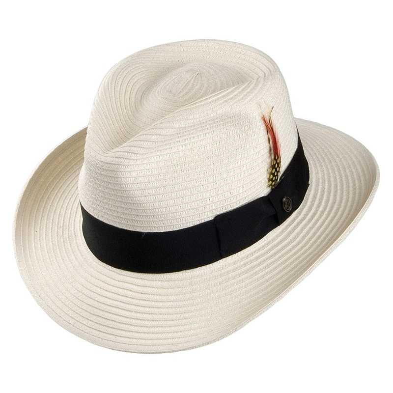 Jaxon & James Summer C-Crown Straw Fedora Hat – Ivory S
