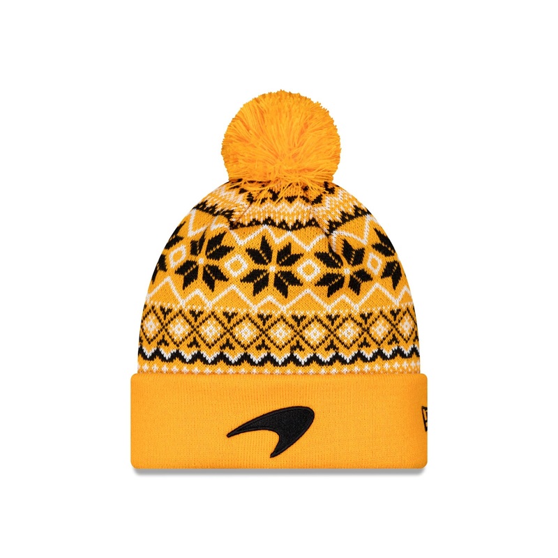 McLaren Formula 1 Team Papaya Pom Knit Hat One Size