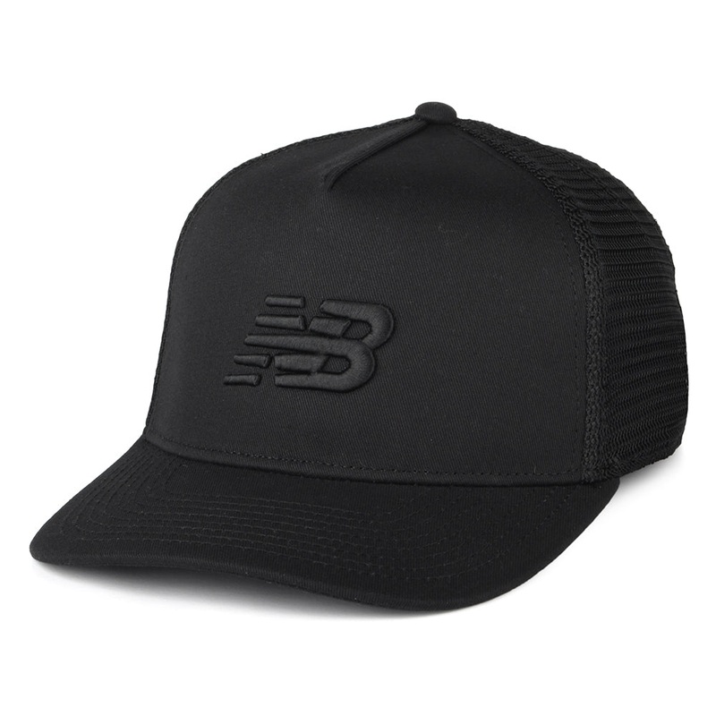 New Balance Hats Sport Essentials Trucker Cap – Black On Black Adjustable