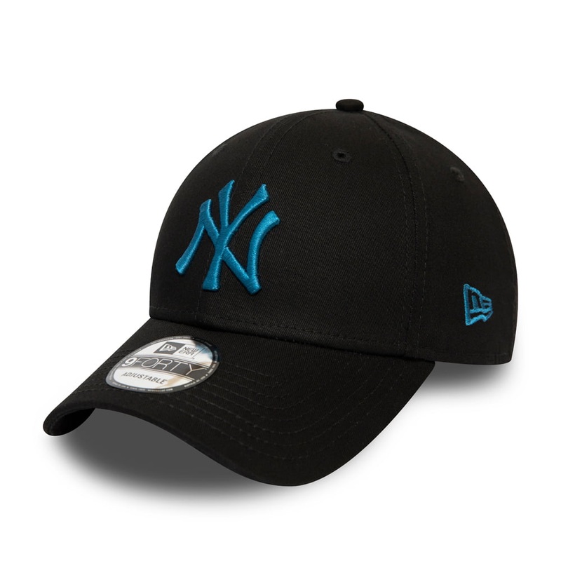 New Era 9FORTY New York Yankees Baseball Cap – League Essential II – Black-Teal Adjustable