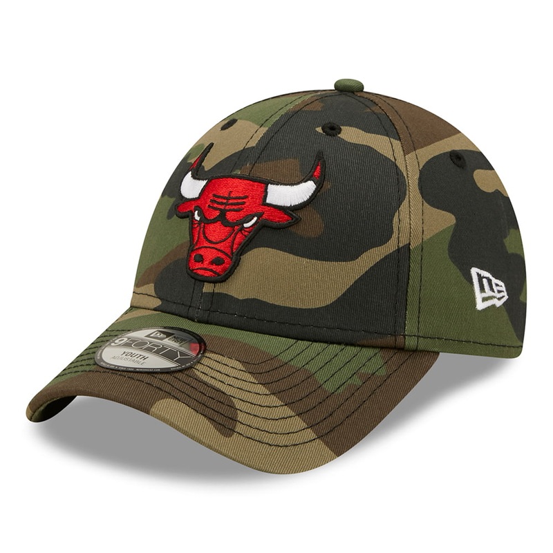 New Era Kids 9FORTY Chicago Bulls Baseball Cap – NBA Camo – Camouflage CHILD ADJ.