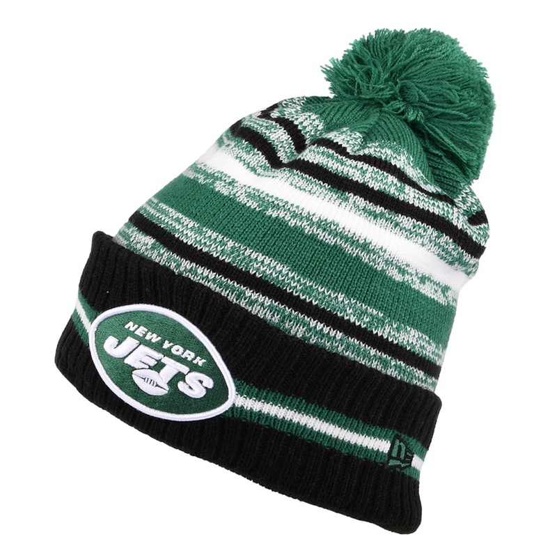 New Era New York Jets Bobble Hat – NFL Sport Knit OTC – Green-White 1-Size
