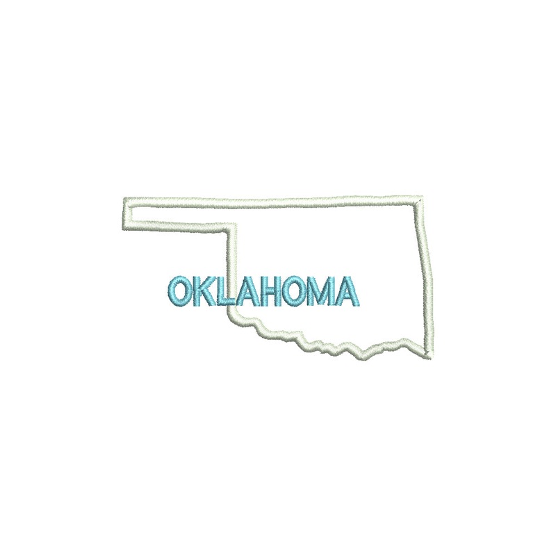 Oklahoma with Map Outline Default Title One Size