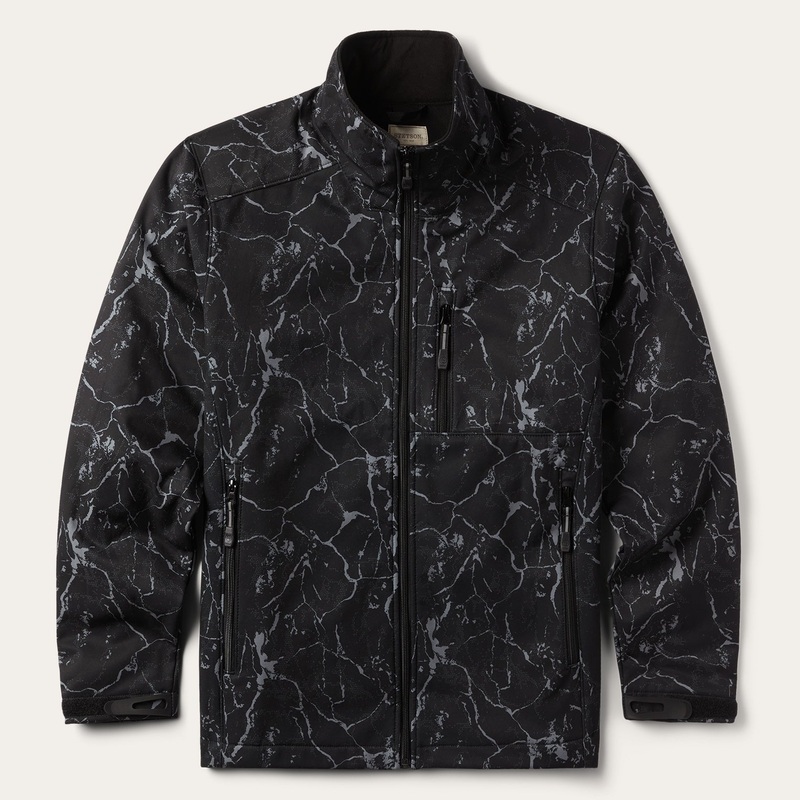Range Print Softshell Tech Jacket Grey S