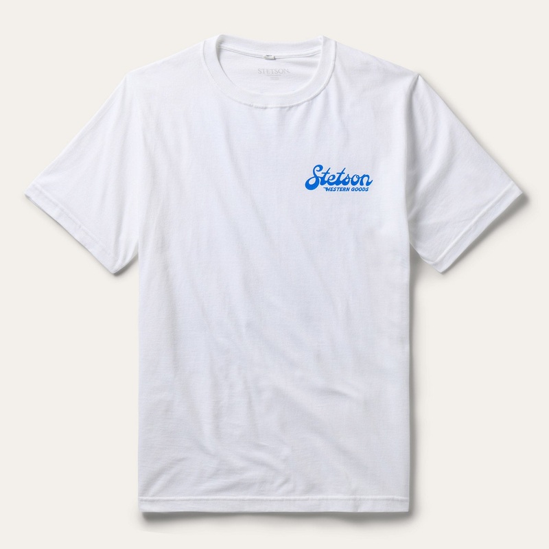 Roping Cowgirl Graphic Tee White S