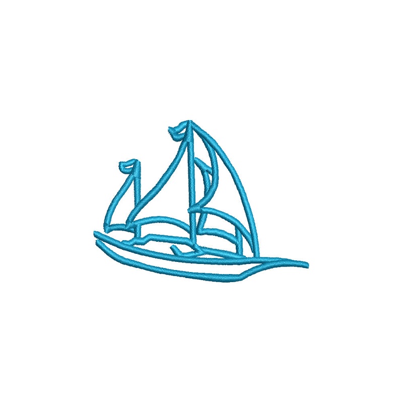 Schooner Outline Default Title One Size