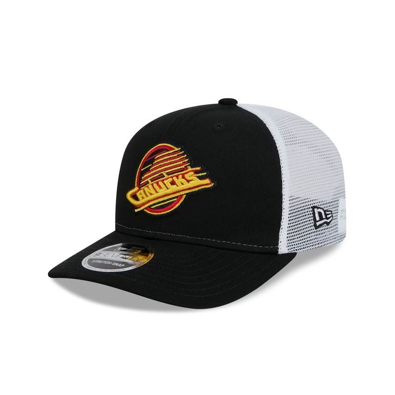 Vancouver Canucks Black Team 9SEVENTY Trucker Hat One Size