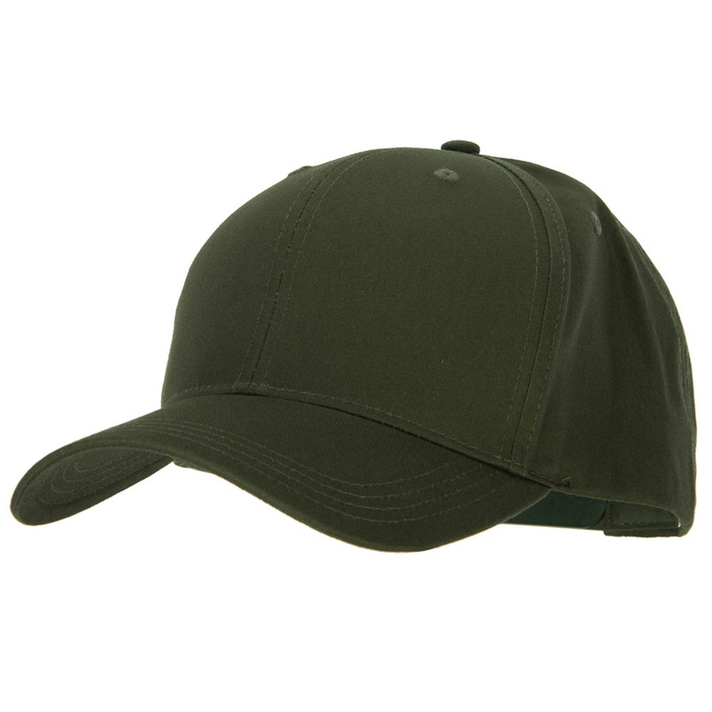 Big Size Structured Solid Poly Cotton Twill High Profile Pro Style Cap Olive XL-3XL