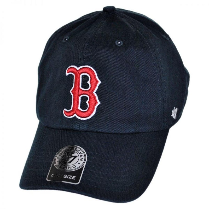 Boston Red Sox MLB Clean Up Strapback Baseball Cap Dad Hat NAVY ADJUSTABLE