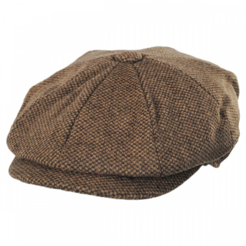 Gotham Wool Blend Newsboy Cap TAN/BROWN S