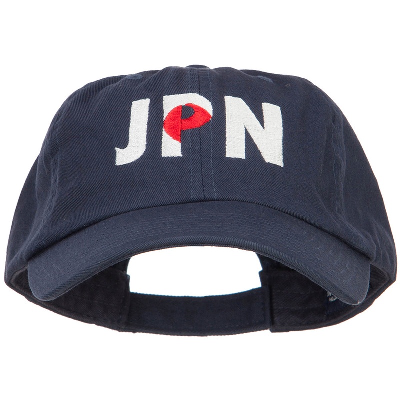 Japan JPN Flag Embroidered Low Profile Cap Navy One Size