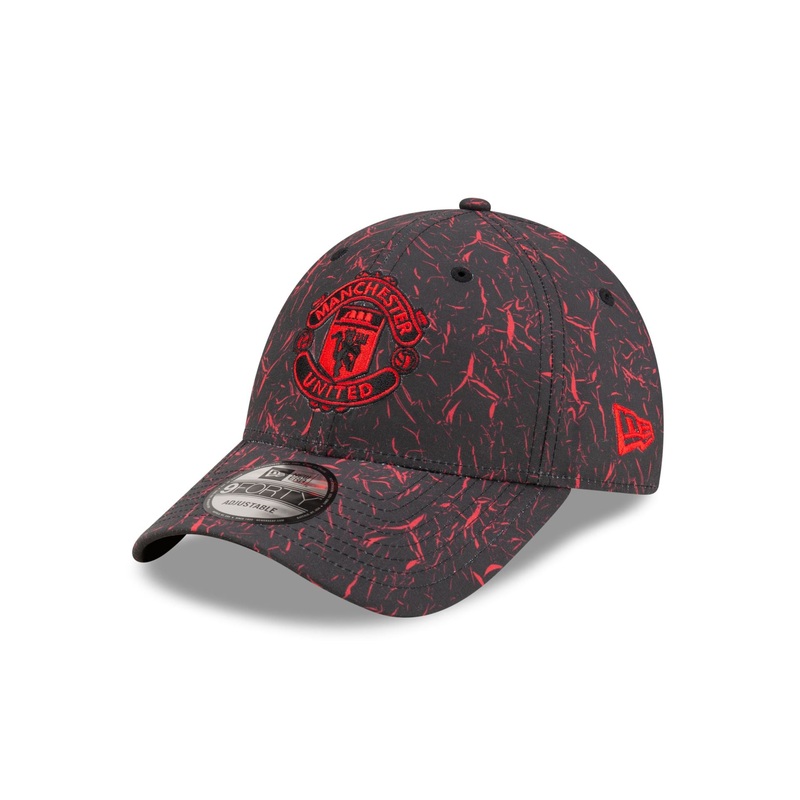 Manchester United Crinkle All Over Print 9FORTY Adjustable Hat One Size