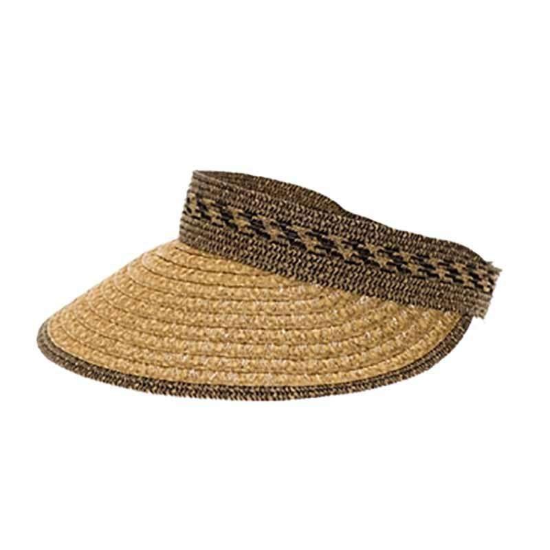 Medium Roll Up Mix Braid Sun Visor – Boardwalk Style Brown