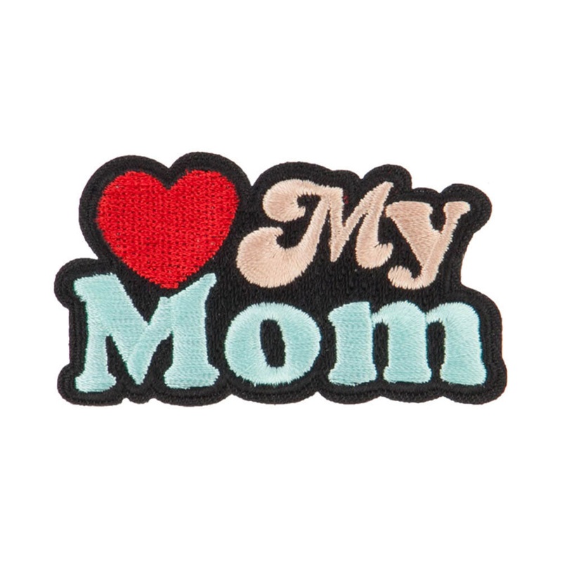Mom Me Family Patches Black One Size