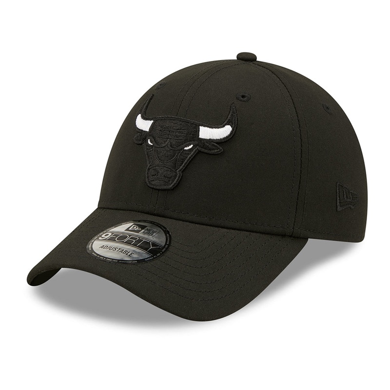 New Era 9FORTY Chicago Bulls Baseball Cap – NBA Black Base Snap – Black Adjustable