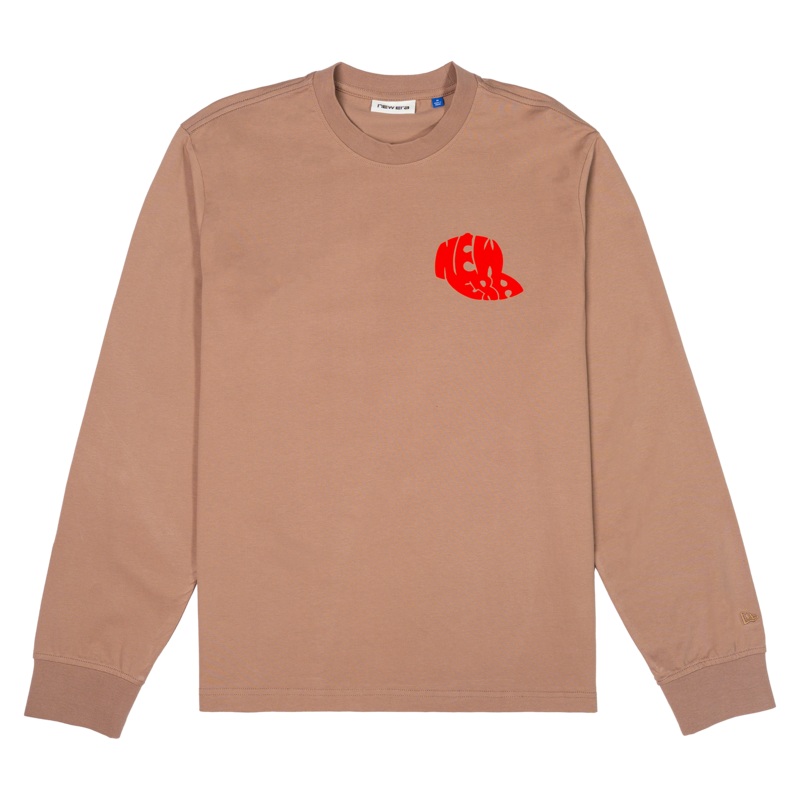 New Era Branded 59FIFTY Archivist Taupe Gray Long Sleeve T-Shirt S