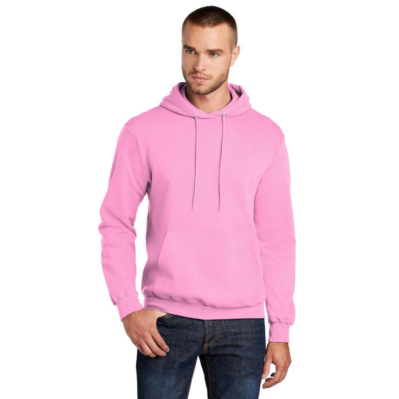 Port & Company PC78H Core Fleece Pullover Hooded Sweatshirt – Candy Pink Candy Pink S