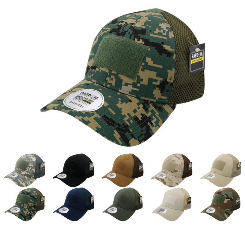 Tactical Operator Hat Air Mesh Flex Baseball Cap Patch Military Army – Rapdom T93 ACU Camo S/M