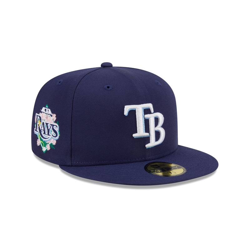 Tampa Bay Rays Floral Undervisor 59FIFTY Fitted Hat 7