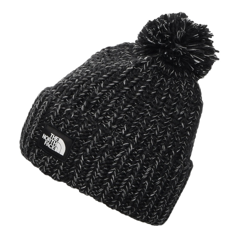 The North Face Hats Cozy Chunky Cabin Bobble Hat – Black-White 1-Size