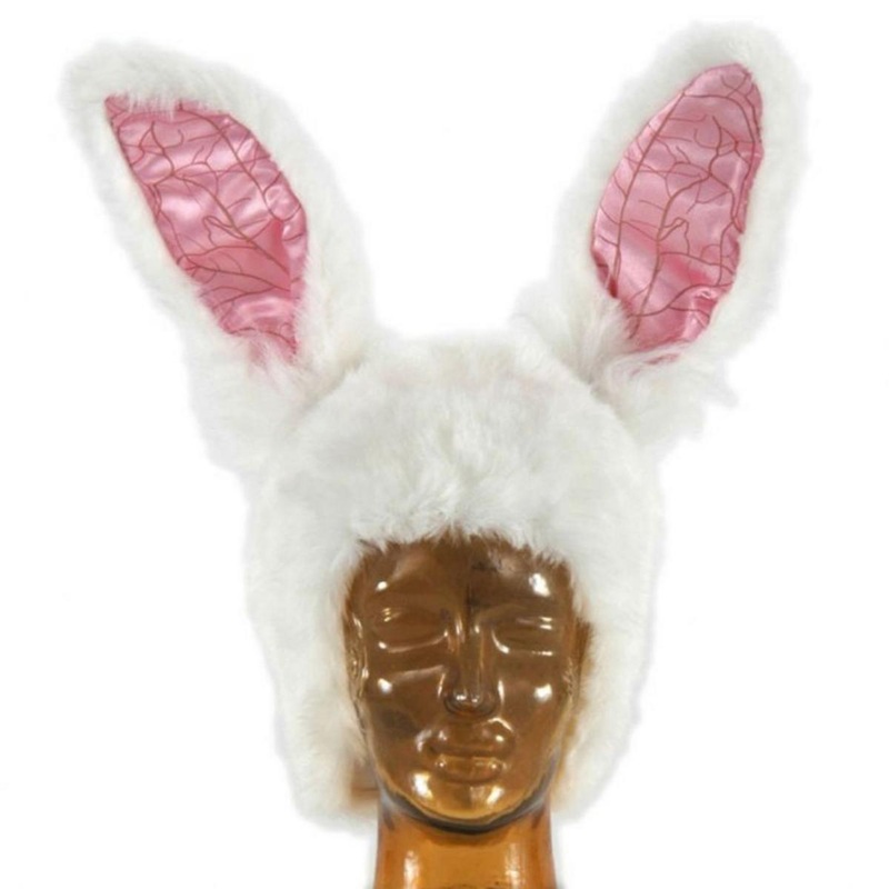 Alice in Wonderland White Rabbit Hat WHITE ONE SIZE FITS MOST