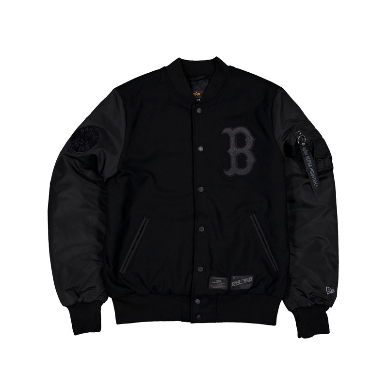 Alpha Industries x Boston Red Sox MA-1 Wool Varsity Jacket Black S