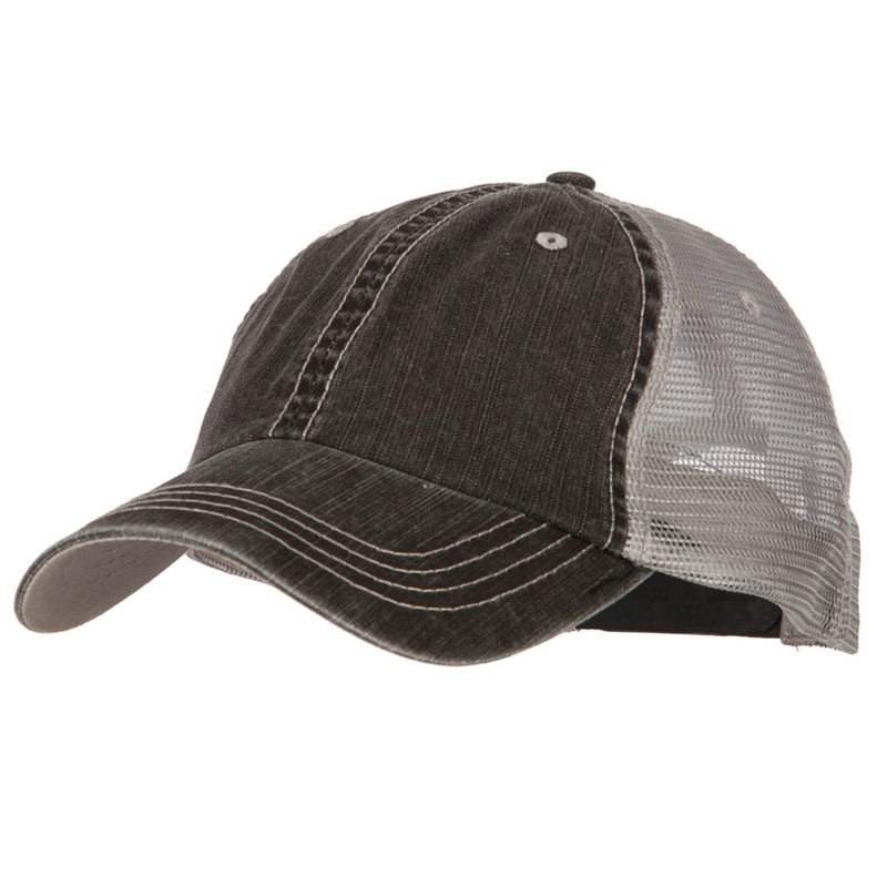 Big Size Special Cotton Low Profile Trucker Cap Black XL-3XL