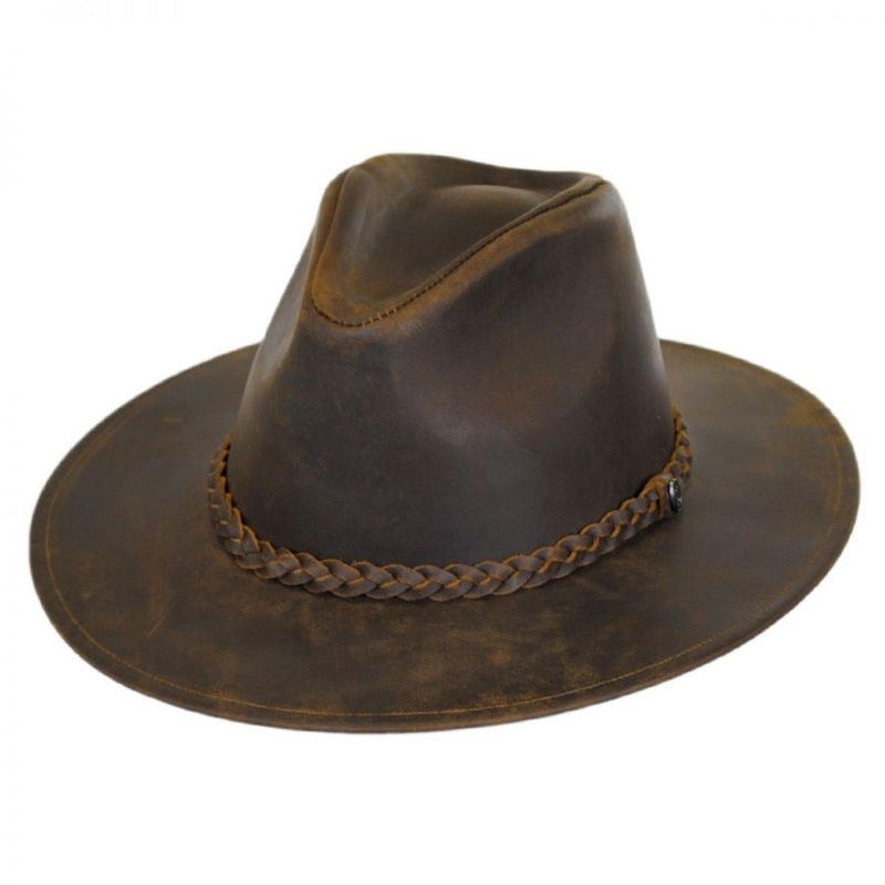 Buffalo Leather Western Hat CHOCOLATE S