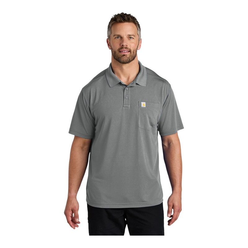 Carhartt CT106880 Force Snag-Resistant Pocket Polo Asphalt Grey S