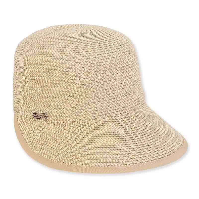 Classic Tweed Straw Brim Cap Hat – Sun ‘N’ Sand Hats Natural Tweed S/M (56-57 cm)