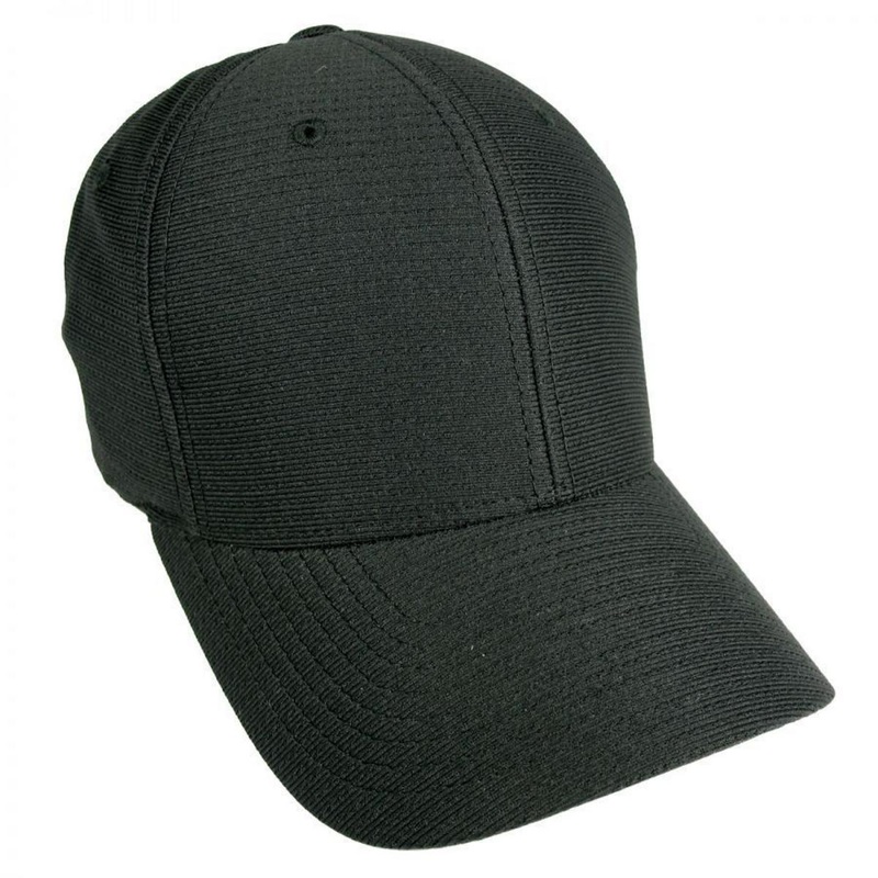 Cool and Dry Flexfit Fitted Baseball Cap BLACK ONE SIZE FITS MOST
