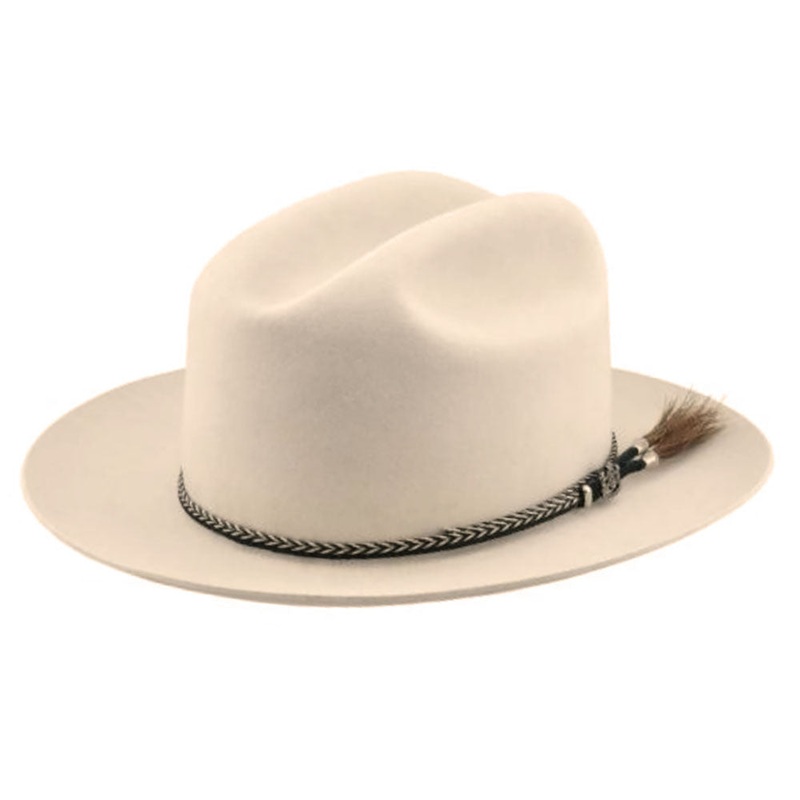 Dune Merino Wool Cattleman Fedora – Biltmore Hats Natural Large (59 cm)